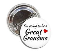 Pin con la inscripción en inglés «I'm going to be a great grandma», Metal, Metal