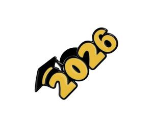 Pin conmemorativo: cierre de académico, clase de 1 unidad para exhibición de logros, icono 2026 con seguro, suministro universitario, cierre de banquete para chal, bufanda y chaqueta pesada