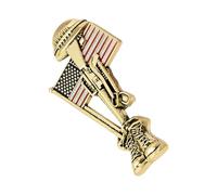 Pin conmemorativo de soldado histórico, accesorios armados de Metal resistente para hombres, bolsa única para exhibir y usar joyas temáticas de soldado