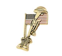Pin conmemorativo de soldado histórico de metal resistente para hombre, accesorios armados únicos para exhibir y llevar pin de soldado de metal, One Size, como se describe
