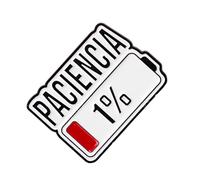 Pin de aleación humorístico del 1 por ciento de paciencia izquierda, resistente al desgaste, decoración de moda para atuendos diarios, insignia de humor de aleación