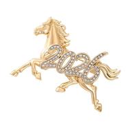 Pin de aleación resistente del zodiaco chino con acabado galvanizado para un mayor brillo y durabilidad, adecuado para todos los eventos, pin de moda casual, talla única, como se describe