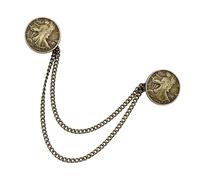 Pin de aleación Zn con cadena para decoración de blusa, chal, retro, joyería de pecho, Section 2, como se describe
