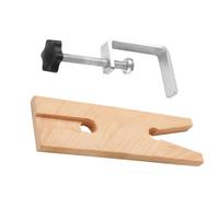 Pin de banco de joyería, bloque en V de madera dura, juego de abrazaderas | Tamaño de 19 x 5,9 cm, bloque de madera dura y abrazadera en C de metal de 15,5 cm, pasador portátil para serrar, archivar