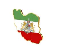 Pin de bandera de Irán a granel de acero inoxidable antiguo persa iraní mapa broche de solapa joyería herencia accesorios de ropa serie recuerdo insignia regalos para mujeres y hombres, Medio, Acero