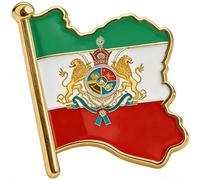 Pin de bandera de Irán a granel de acero inoxidable antiguo persa iraní mapa broche de solapa joyería herencia accesorios de ropa serie recuerdo insignia regalos para mujeres y hombres, Medio, Acero