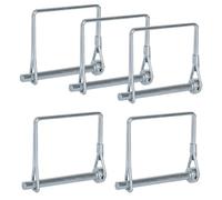 Pin de Bloqueo de Alambre, 5 piezas Un Pasador de Chaveta con Bisagra, 8 mm Pasador de Bloqueo Del Eje Bucle, Pasador de Seguridad con Vástago Cuadrado, para Granja Remolques Césped Jardín