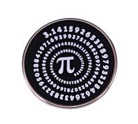 Pin de botón con símbolo de Pi, números de matemáticas, pin esmaltado, símbolo de Pi, broche de solapa, broche de metal, insignia, ropa, mochila, bolsa, decoración, Metal