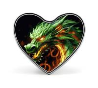 Pin de botón de dragón chino, insignia redonda de metal personalizada para ropa y bolsos - Broche de solapa personalizado con foto, regalo de estilo oriental