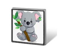 Pin de botón de koala de hoja verde, clásico y lindo broche en forma de corazón, exquisita insignia de moda, elegante pin de solapa, pins personalizados, botón para ropa, mochila, sombrero, chaquetas,