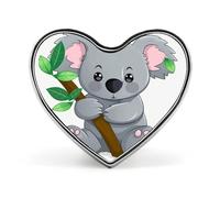 Pin de botón de koala de hoja verde, diseña tu propio pin personalizado, lindo botón, exquisita insignia de corazón, broche de moda, pines de solapa decorativos de metal para sombreros, ropa y mochila