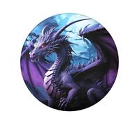 Pin de botón de luna púrpura dragón morado, 1 unidad, insignias de botón redondas de 2.4 pulgadas, kit de botones de fotos personalizados para suministros de manualidades, proyectos de fiesta de