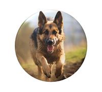 Pin de botón de perro pastor alemán corriendo, 1 unidad, insignias redondas de 2.4 pulgadas, kit de botones de metal personalizado para fotos, suministros de manualidades, proyectos de fiesta de