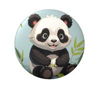 Pin de botón panda 1 pieza, 2.4 pulgadas, redondo, insignias de metal personalizadas, kit de botones para fotos, suministros de manualidades, proyectos de fiesta de bricolaje de Navidad, talla única
