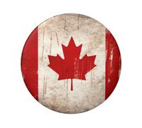 Pin de botón retro de la bandera de Canadá, 1 unidad, insignias redondas de 2.4 pulgadas, kit de botones personalizados para fotos, suministros de manualidades, proyectos de fiesta de bricolaje, talla