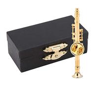 Pin de Broche de Instrumento Musical Broche de Clarinete Chapado en Oro con Caja de Regalo