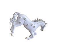 Pin de caballo galopante con símbolo de coraje, elegante broche de animal, accesorio de moda, materiales resistentes, broche unisex, One Size, como se describe