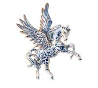 Pin de caballo mítico con acento de ala de imitación ligero joyería elegante pin de solapa, One Size, como se describe
