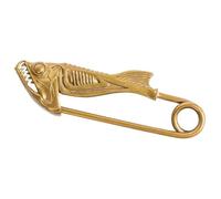 Pin de cabeza de pez de aleación con diseños realistas de dientes, ideal para trajes y decoraciones, llavero colgante inspirado en moscas