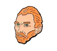 Pin de cabeza de Van Gogh, talla única, Metal