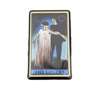 Pin de carta del tarot de Bride of Frankenstein & Monster The Lovers - Pin esmaltado oficial universal de película de terror, Zinc, Sin gemas.