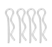 Pin de chaveta, 10 unids / 20 unids / 30 unids Hierro galvanizado Tipo R Clips de chaveta Pinzas de primavera Pin de cabello Chapado en zinc Pasadores de retención(1.6 * 28mm(30pcs))