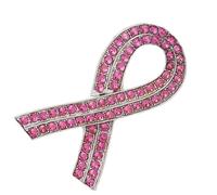 Pin de cinta rosa - Broche de solapa de esperanza - Elegante cinta de esperanza accesorios de solapa, exquisito detalle de diamantes de imitación para mujeres y niñas