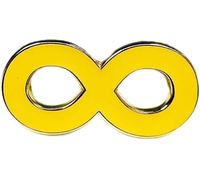 Pin de concienciación sobre el autismo con símbolo de infinito dorado, 2,5 cm x 1 cm, 2.5cm x 1cm, Metal