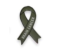 Pin de concienciación sobre el cáncer de cerebro, insignia de solapa esmaltada, Esmalte, Sin gemas.
