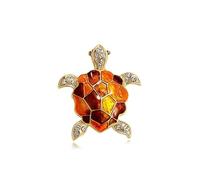 Pin de cristal esmaltado con forma de tortuga: accesorios elegantes for hombres y mujeres(Color2)