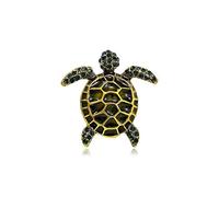 Pin de cristal esmaltado con forma de tortuga: accesorios elegantes for hombres y mujeres(Color3)