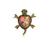 Pin de cristal esmaltado con forma de tortuga: accesorios elegantes for hombres y mujeres(Color6)