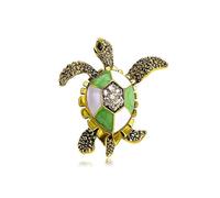 Pin de cristal esmaltado con forma de tortuga: accesorios elegantes for hombres y mujeres(Color8)