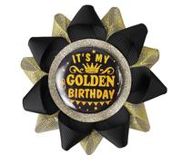Pin de cumpleaños, práctico botón de cumpleaños, insignia de cumpleaños creativa, adecuado para decoraciones de fiesta y regalos, Plástico, No es una piedra preciosa