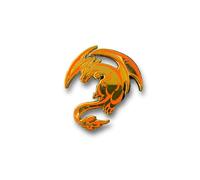 Pin de dragón de anime esmaltado de dragón japonés pin de videojuego pin regalo para jugadores, Zinc, Zinc
