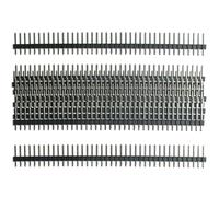 Pin de encabezado, tira de encabezados de pines macho, fila única recta, chapada en oro con Arduino Gpio 40 pines x 10 piezas para máquina de conector PCB, placa de circuito electrónico GuuYebe