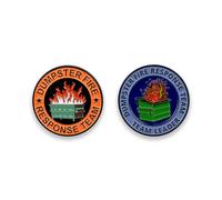 Pin de equipo de respuesta al fuego para hombre, pin líder del equipo de bomberos de contenedores de basura, aleaciones, No es una piedra preciosa