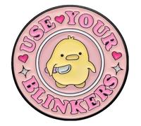 Pin de esmalte amarillo de pato asesino: No dulce, peligroso, Klein, Metal no precioso