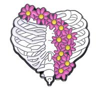 Pin de esmalte: corazón, pulmón, intestino, cerebro y broche del sistema nervioso, Klein, Metal no precioso
