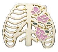 Pin de esmalte: corazón, pulmón, intestino, cerebro y broche del sistema nervioso, Klein, Metal no precioso