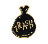 Pin de esmalte de bolsa de basura con respaldo de seguridad