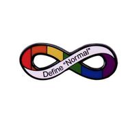 Pin de esmalte duro "Define Normal", insignia de metal para autismo, accesorios de infinito, broche de símbolo para joyas, H8A2, pines de concienciación, pin de neurodiversidad, insignia de autismo