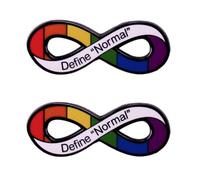 Pin de esmalte duro "Define Normal", insignia de metal para autismo, símbolo de infinito de colores, para joyas, broche, accesorios, insignia, cinta de orgullo autista, pines para autismo, orgullo