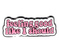 Pin de esmalte feliz: Ámate a ti mismo, eres digno de broche insignia, Klein, Metal no precioso