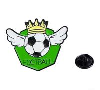Pin de fútbol verde 2026 broche de aleación de zinc para hombres y mujeres, emblema deportivo para bufandas, bolsos, ropa, 4 x 3 cm