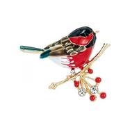 Pin de gorrión de diamantes de imitación de moda con materiales de aleación resistentes, accesorio para un encanto elegante y estilos elegantes, joyería de aleación de moda, talla única, como se