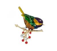 Pin de gorrión de diamantes de imitación de moda hecho de materiales de aleación resistentes, accesorio para un encanto elegante y estilos elegantes, elegante pin de pájaro
