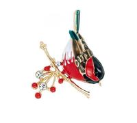 Pin de gorrión de diamantes de imitación de moda hecho de materiales de aleación resistentes, accesorio para un encanto elegante y estilos elegantes, elegante pin de pájaro