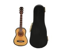 Pin de guitarra, broche de solapa de moda, pin de esmalte con forma de guitarra, broche musical en miniatura con estuche de instrumento forrado de terciopelo rojo.