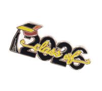 Pin de insignia de graduación del año 2026 de aleación de Zn esmaltada para estudiantes, logros académicos, recuerdos, insignia con temática escolar, One Size, como se describe